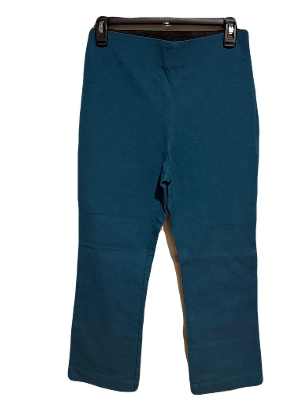 Womens Teal Stretch Kick Flare Pants